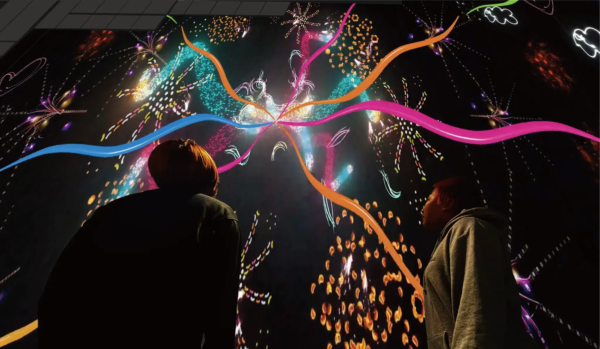 プロジェクションマッピングの世界観<br />
※実際はPRONT前広場からご覧いただきます